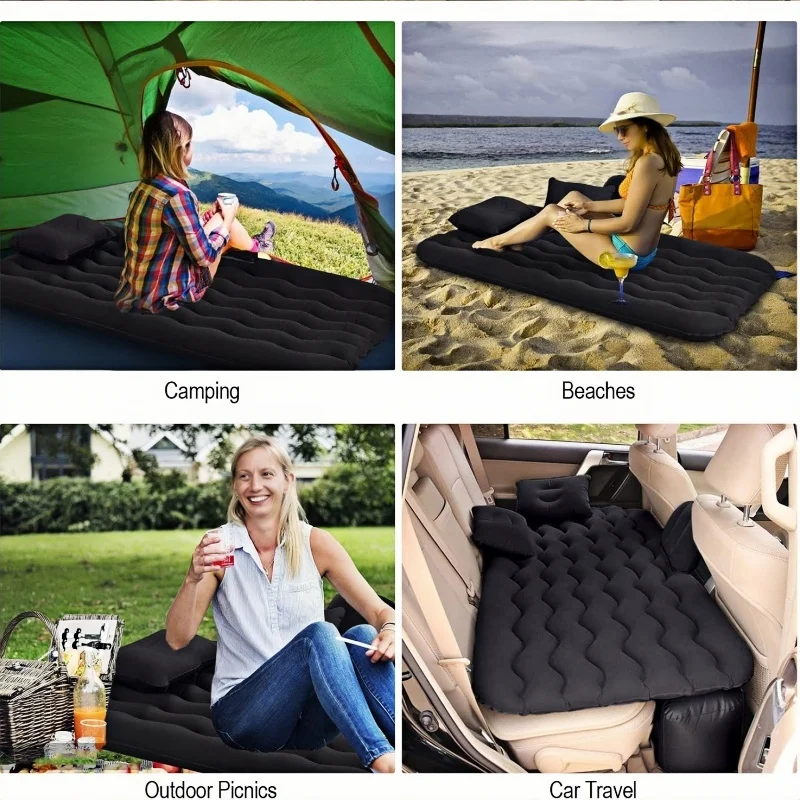 Portable Outdoor Journey Car Campsite Mat Multifunctional Car Sofa Pillow Inflatable Travel Mattress Camping Air Sofa