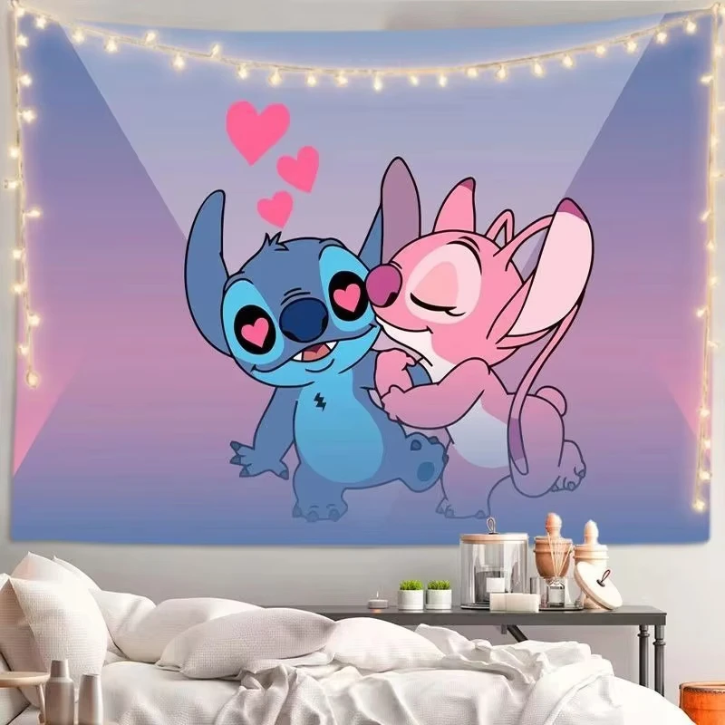 مينيسو المعتمد من ديزني قطعة واحدة من خلفية غرزة بجانب السرير وغرفة النوم المزخرفة وغرفة الرسوم المتحركة اللطيفة للغاية معلقة للشفاء