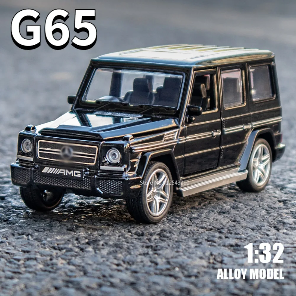 

1/32 Scale Bens G65 SUV Toy Car Model Alloy Diecast Pull Back with Sound Light Model Off-road Vehicle Toy for Kid Birthday Gifts