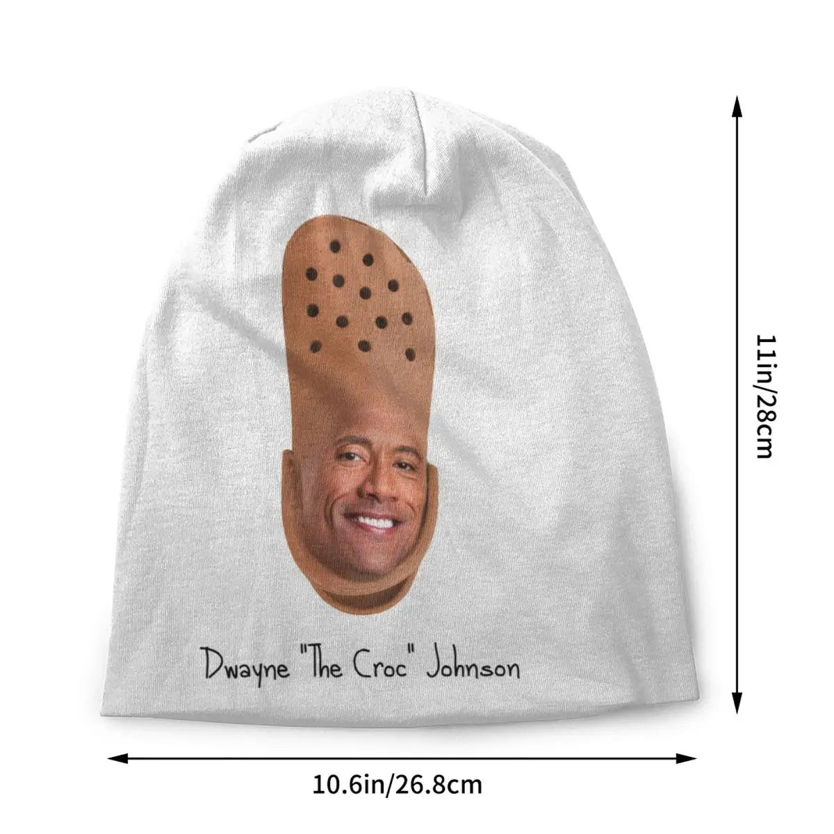 Custom Dwayne The Croc Johnson Beanie Cap Unisex Winter Warm Bonnet Femme Knitted Hats Street Outdoor Skullies Beanies Hats