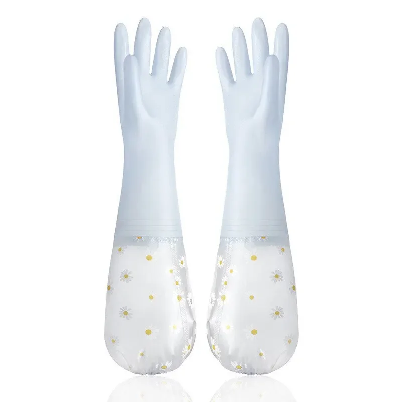 Waterproof Housework Cleaning Gloves Kitchen Cleaning Latex Household Dishwashing Laundry Gloves Wear Resistant Rubber Gloves image 5