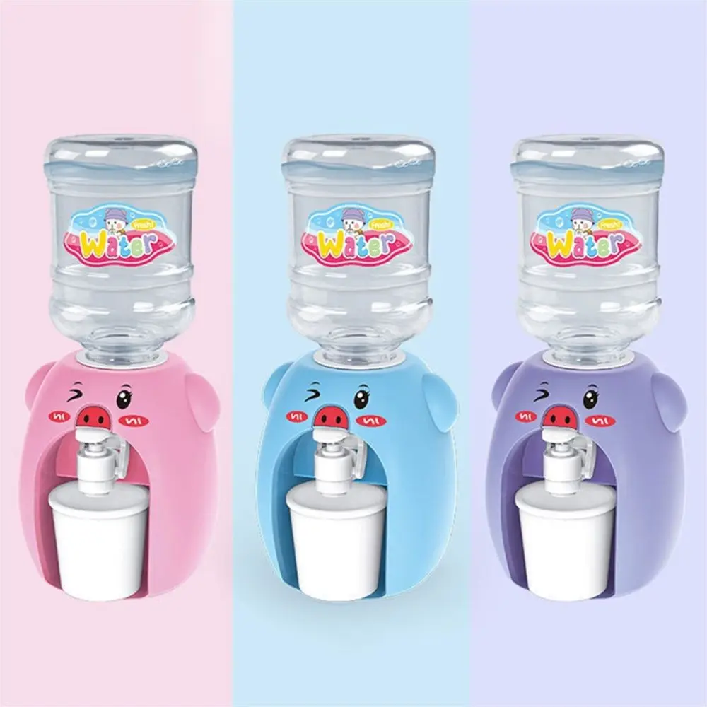 Pretend Play Toy Cartoon Pig Drinking Fountain Machine Drinking Fountain Toy Mini Water Dispenser Simulation Water Dispenser