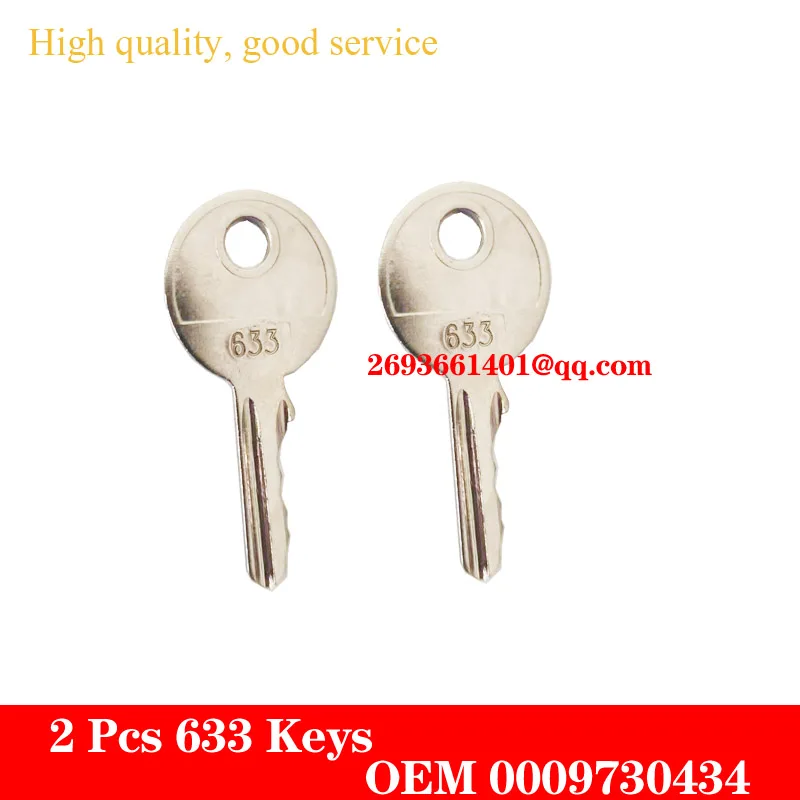 2 Pcs 633 Key Linde Forklift Parts OEM 0009730434 For Linde R14,R16,R20