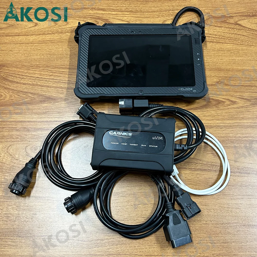 For Doosan Uvim Diagnostic Tool Excavator Forklift Engine Fault Scanner Detection (uVIM) Doosan Massey Ferguson+Xplore tablet