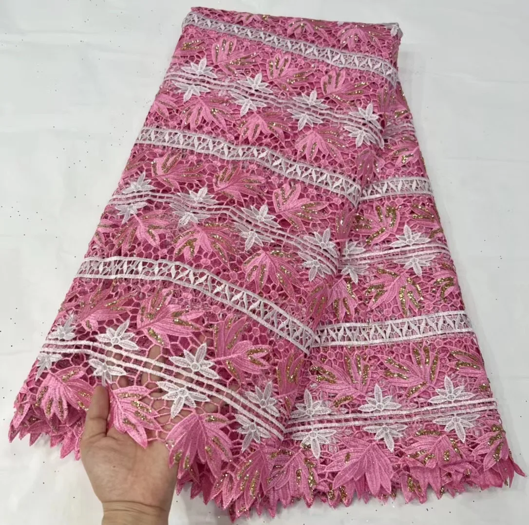 

Purple French Net Lace Fabric 2022 Latest African Cord Lace Fabric Embroidery Nigerian Mesh Tulle Sequins Lace Fabric KCD21110