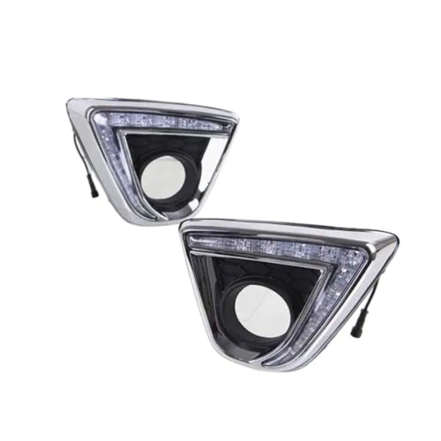

Автомобильный светодиодный DRL с желтым поворотным дневным ходовым огнем, крышка противотуманной фары для Mazda CX5 CX5 20122016, белая модель D, улучшенная видимость