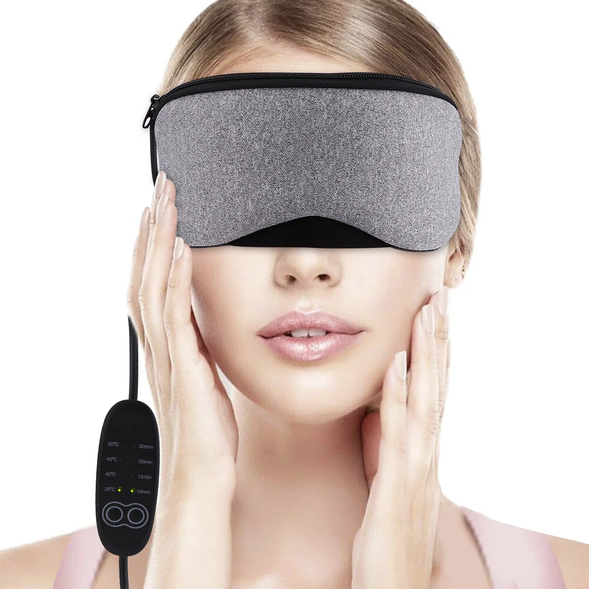 

1 шт., паровая теплая маска для глаз, USB перезаряжаемая теплозащитная маска для сна, снимает усталость глаз, улучшает кровообращение