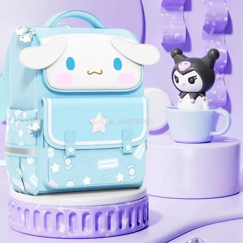 Sanrio Schoolbag Kuromi Cinnamoroll Melody Kate Backpack Primary School Students Girls Children To Reduce Burden Bookbag 2024new