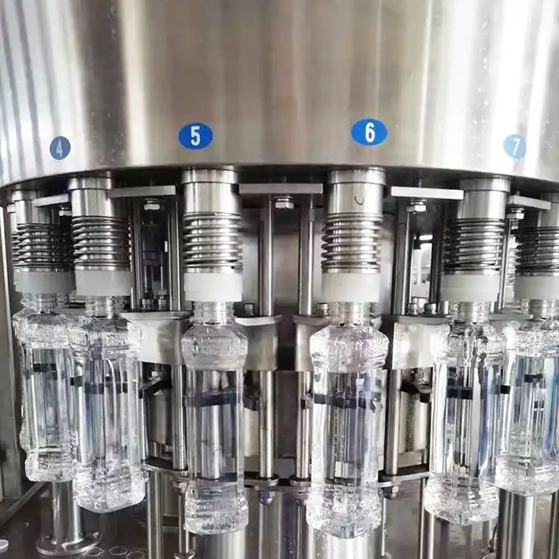 Automatic small bottle mineral water filling machine, production line equipment three-in-one filling machine