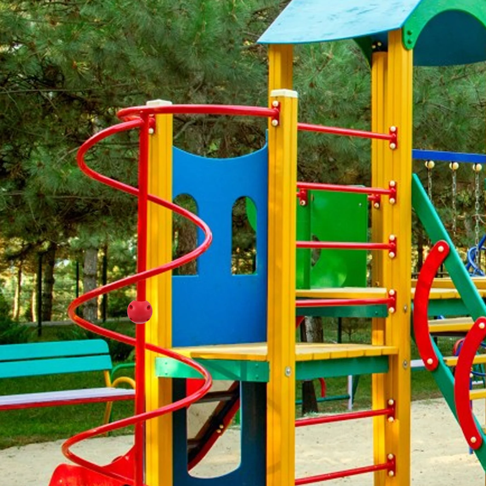 

Съемные защитные чехлы, 2 шт., набор качелей, фланцевые крепления, пластиковые аксессуары для детской площадки, защитные колпачки, винтовые палки для батута