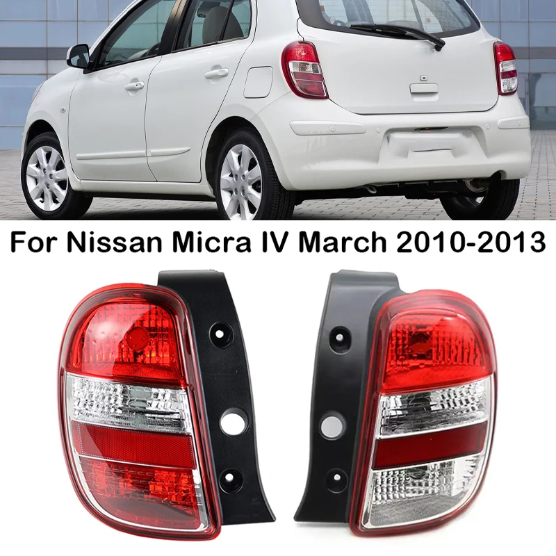 Car Rear Bumper Tail Lamp Taillights Brake Light Housing Tail Light With No Bulbs For Nissan Micra IV March 2010 2011 2012 2013