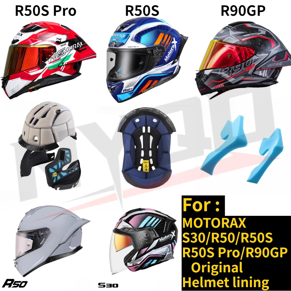 

Для аксессуаров для подкладки MOTORAXR50/S/S Pro/S30, губка, впитывающая пот и имеет хорошую вентиляцию, аксессуары для шлема Capacete