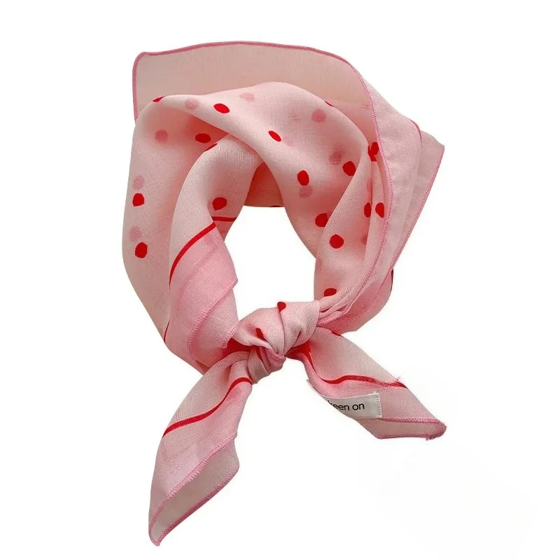 1pc women's silk scarf breathable,soft,fashionable and artistic decoration,retroversatile floral cotton and linen square scarf. view 5