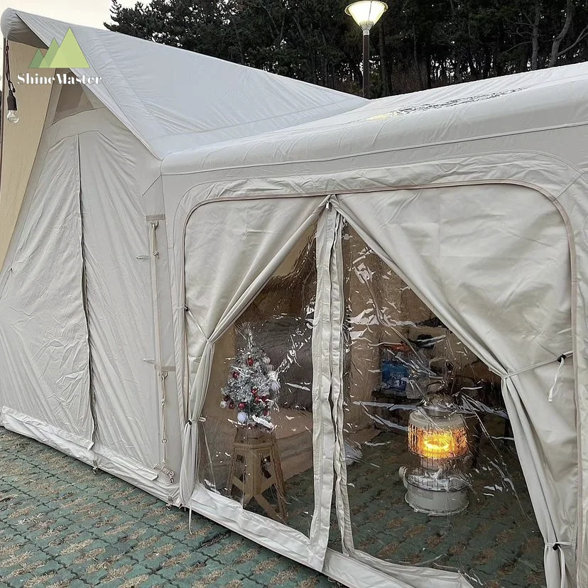 Inflatable Camping Tent, 12 Person Family Waterproof 600D Oxford Blow Up House Tent