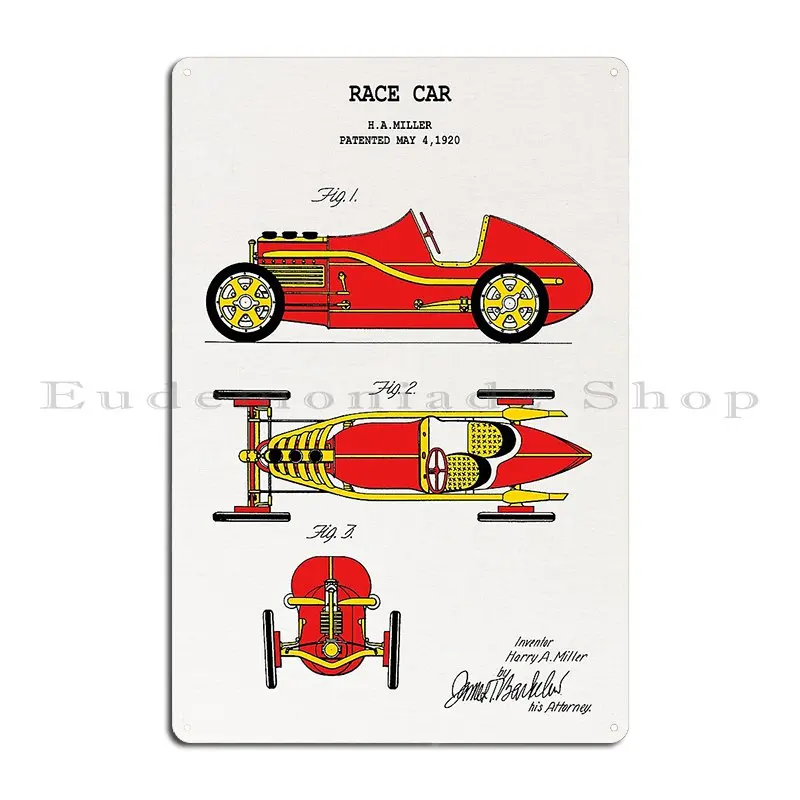 Race Car Metal Plaque Poster Create Living Room Pub Designer Club Tin Sign Poster