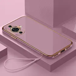 Voor Huawei Nova 12S Case Huawei Nova12 Lite Telefoon Case Recht Frame Vierkant Plating Siliconen Achterkant Zacht Rubber Beschermhoes