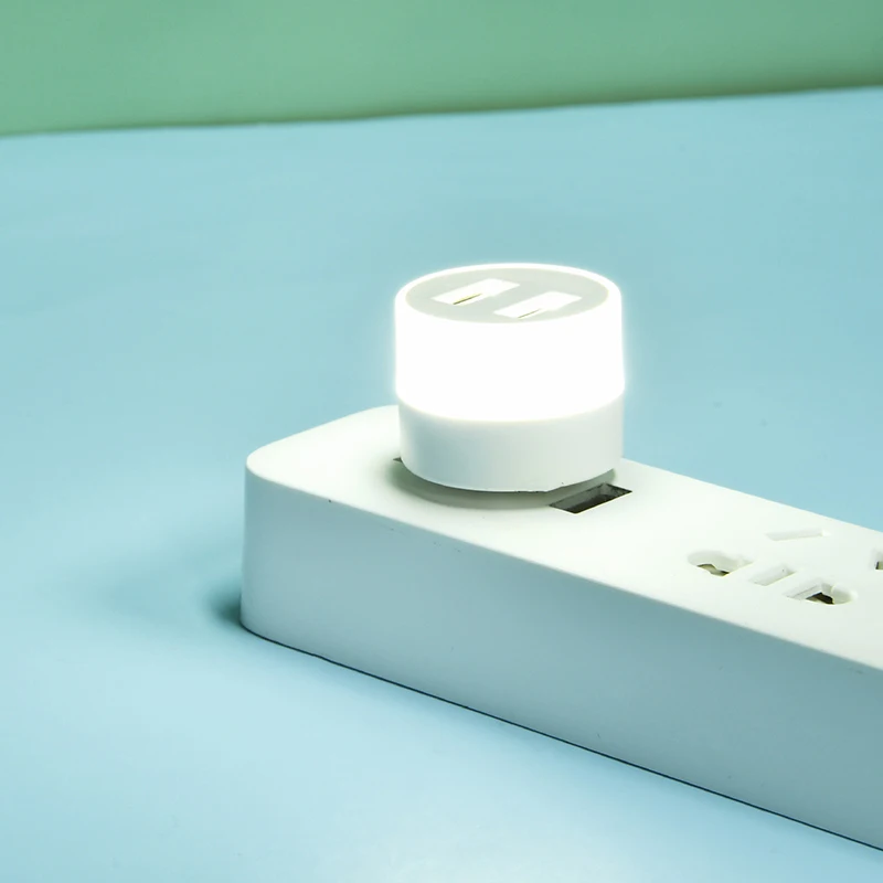 Lampada a LED USB per Power Bank, lampada a luce notturna a LED USB portatile, luce bianca/calda compatibile per Laptop, Notebook, lettura
