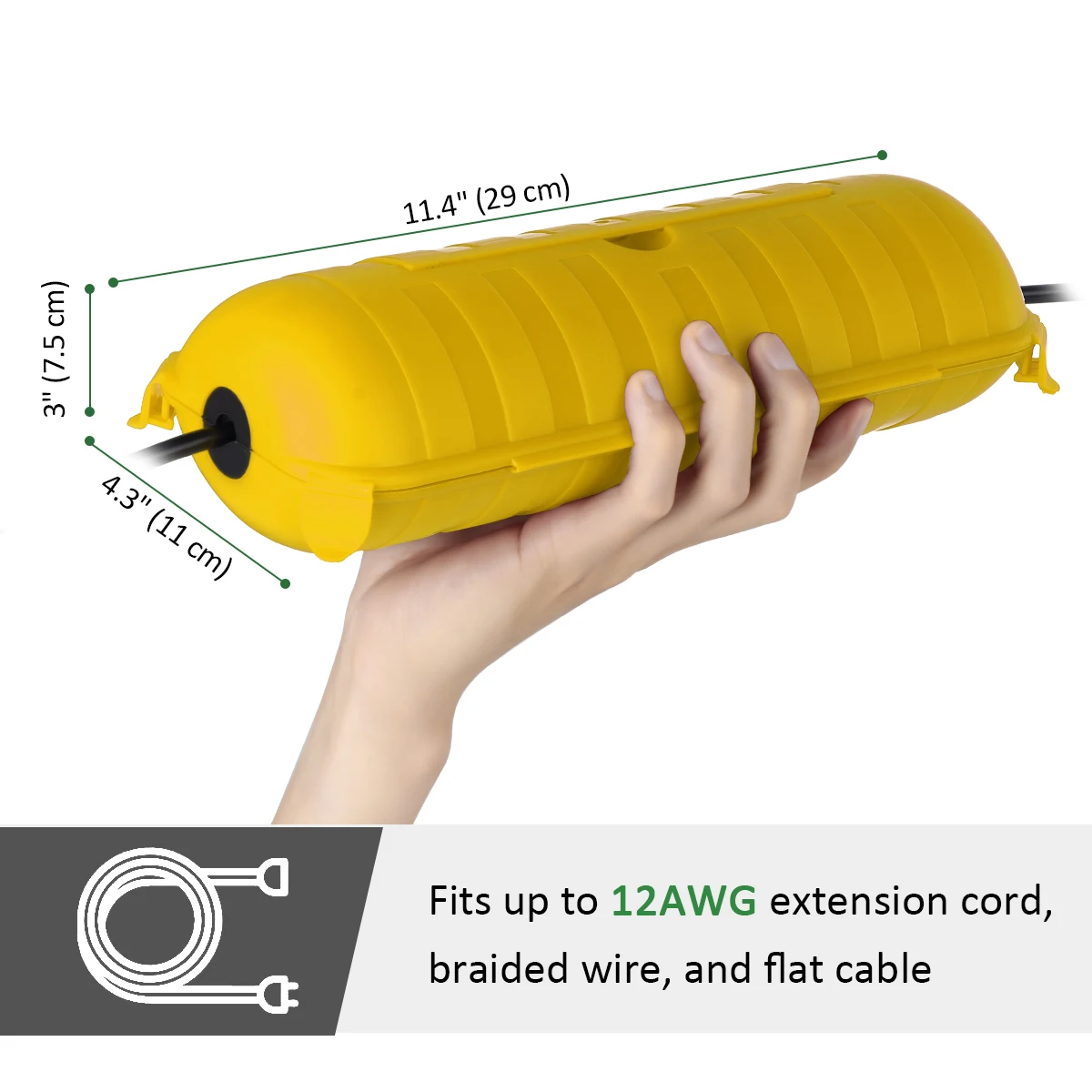 صندوق كهربائي خارجي مقاوم للماء صندوق وصلات مقاوم للماء كديكور عيد الميلاد لأسلاك التمديد الخارجية شرائط الطاقة الخفيفة التوصيل #2