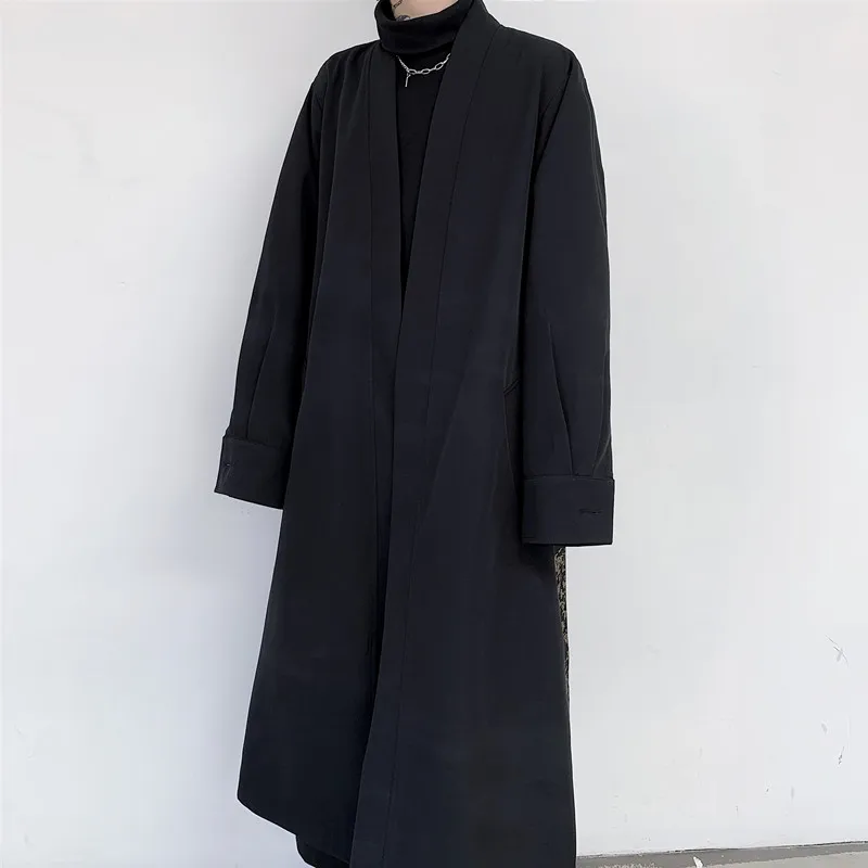 Retro British Loose and Handsome Over-the-knee Jacket Spring and Autumn Coat
