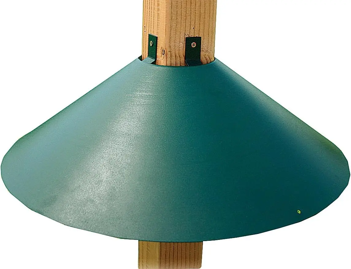 

Woodlink Metal 4 x 4 Inch Wrap Around Bird Feeder Squirrel Baffle Guard Pole Posts to Deter Squirrels, Racoons, Bird Feeders