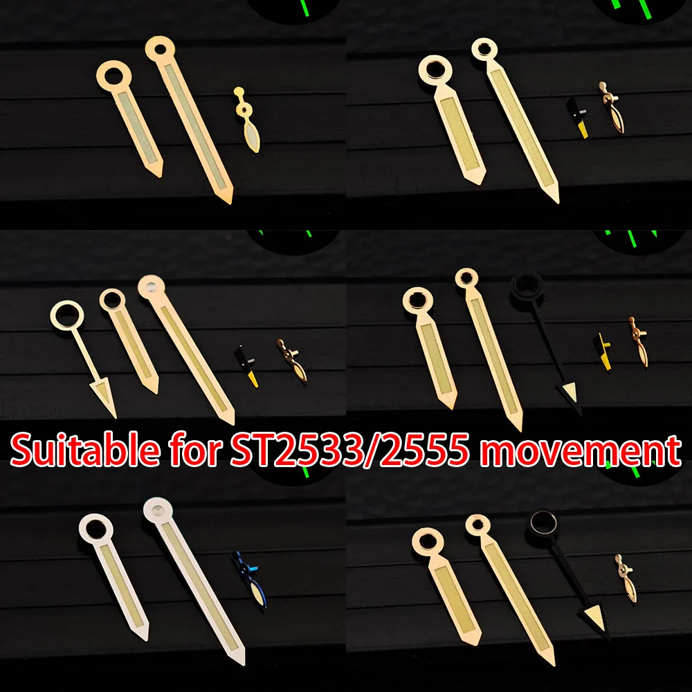 

Green Luminous Watch Pointer Hands Compatible with ST2555 ST2533 ST2557 6497 Movement Watch Accessories Watch Part