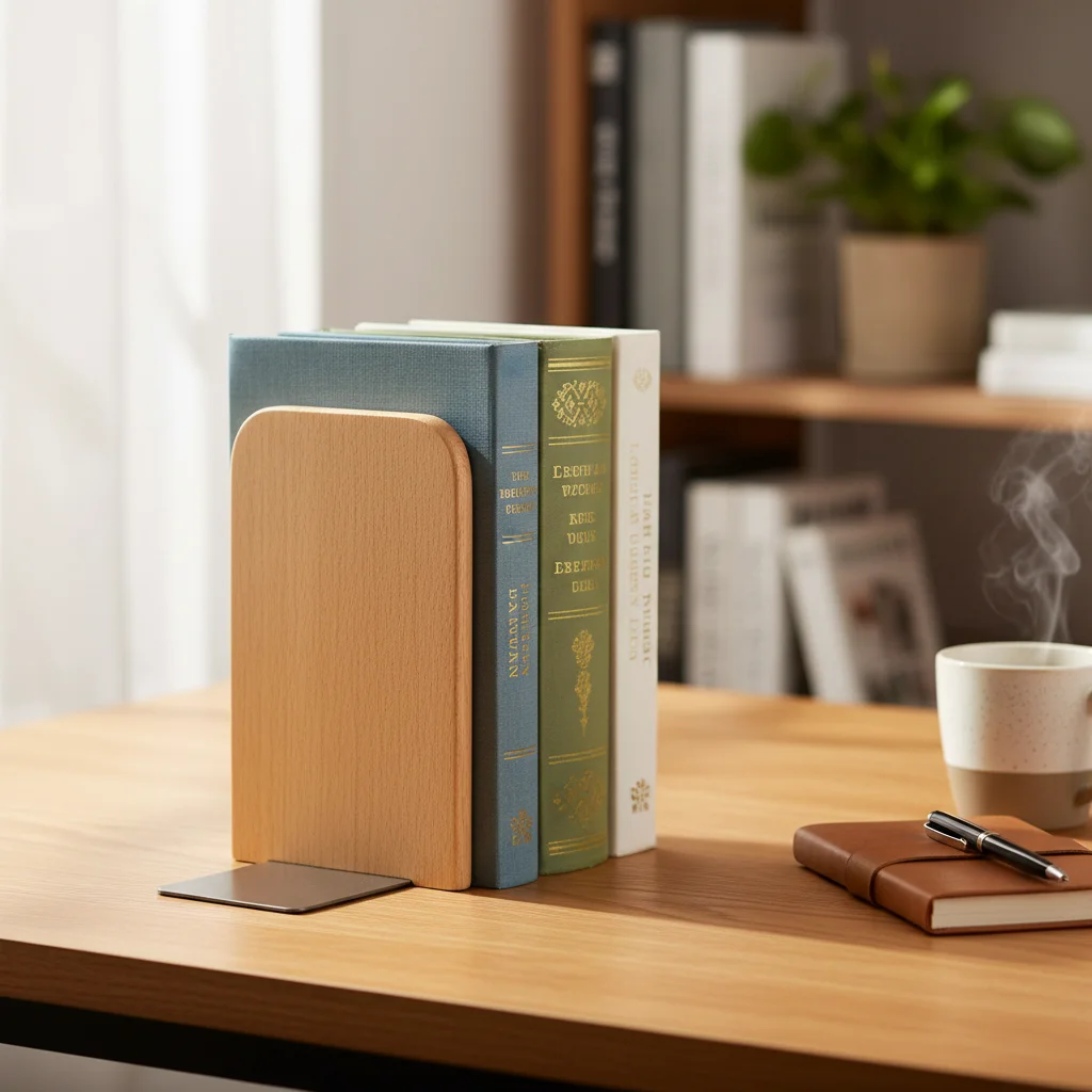 Black Walnut Bookends Japanese Minimalist Thickened Design Solid Wood Student Bookshelf Book Stopper For Office Desk Organizer