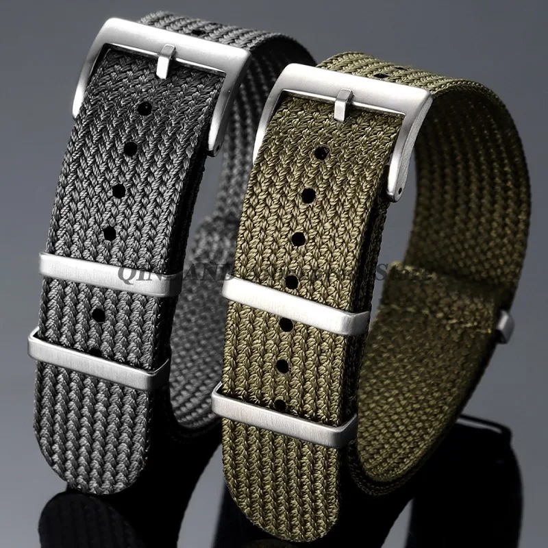 18mm20mm22mm Nylon Fabric Watchband for Seiko for Omega for Samsung Galaxy Watch 6/5/4 for Huawei Woven Sailcloth Strap Bracelet view 2