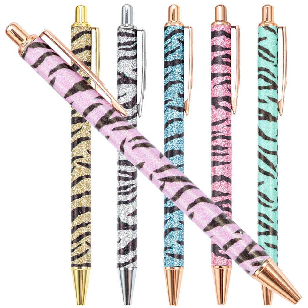 

6Pcs Zebra Pattern Ballpoint Pens Portable Smooth Writing Pen for Adults Teens Business Supplies Ballpoint Pens