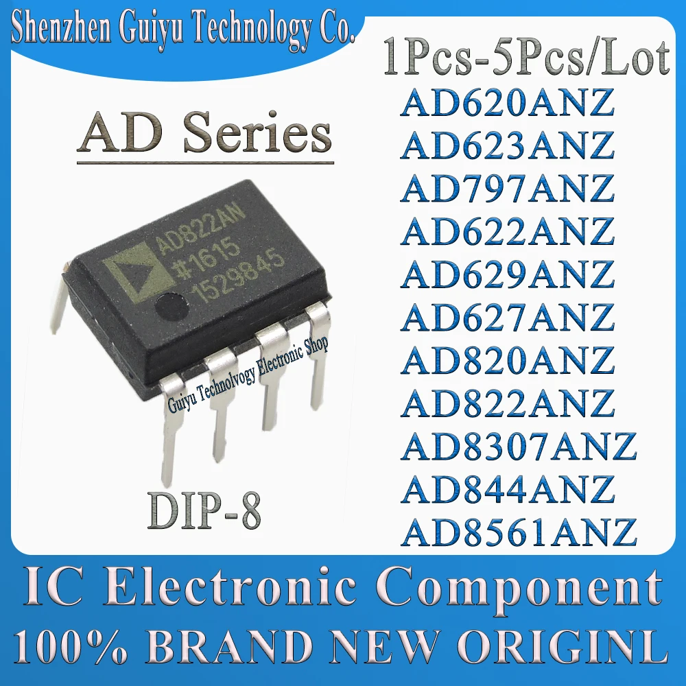 1Pcs-5Pcs/Lot AD620ANZ AD623ANZ AD797ANZ AD622ANZ AD629ANZ AD627ANZ AD820ANZ AD822ANZ AD8307ANZ AD844ANZ AD8561ANZ DIP-8 IC Chip