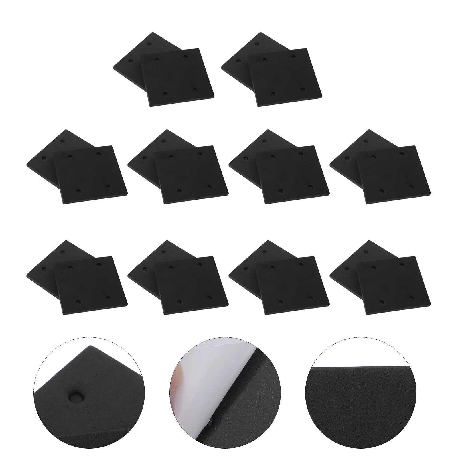 20pcs Self-Adhesive Rectangle Sander Sponge Pad Replacement Durable Lightweight Sanding Accessory Vibration Absorption Rectangle