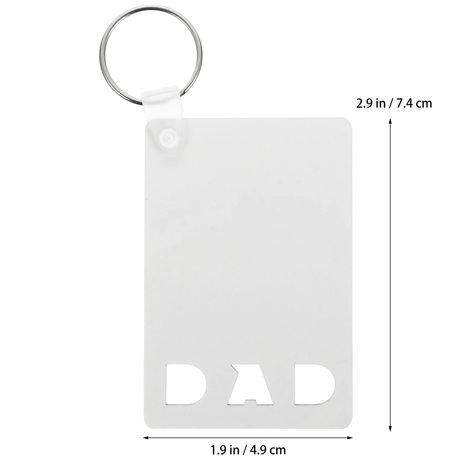 

6 Pcs Bulk Gifts Wooden Keychain Sublimation Ring Hard Blank Keyring Heat Transfer Dad