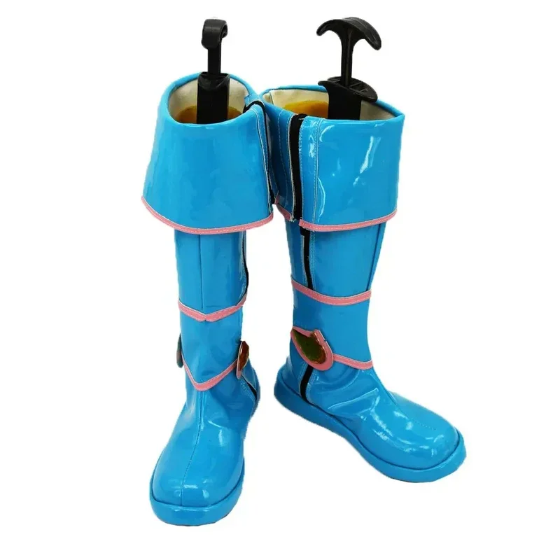 chaussures-de-cosplay-black-magician-girl-yu-gi-oh-mana-bottes-en-cuir-pu-accessoire-de-cosplay-d'halloween-chaussures-sur-mesure-mana