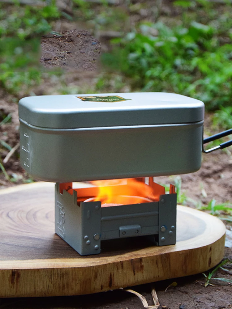 Portable Camping Alcohol Stove Burner Solid Alcohol Fuel Folding Stove Outdoor Mini Spirit Cooking Cookout Picnic BBQ Wax Stove