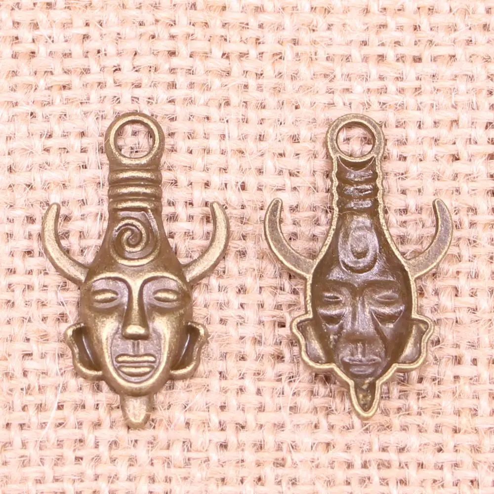 45pcs Jewelry Charms Indiana elders 32x19mm Antique Bronze Plated Pendants Making DIY Handmade Tibetan Bronze Jewelry