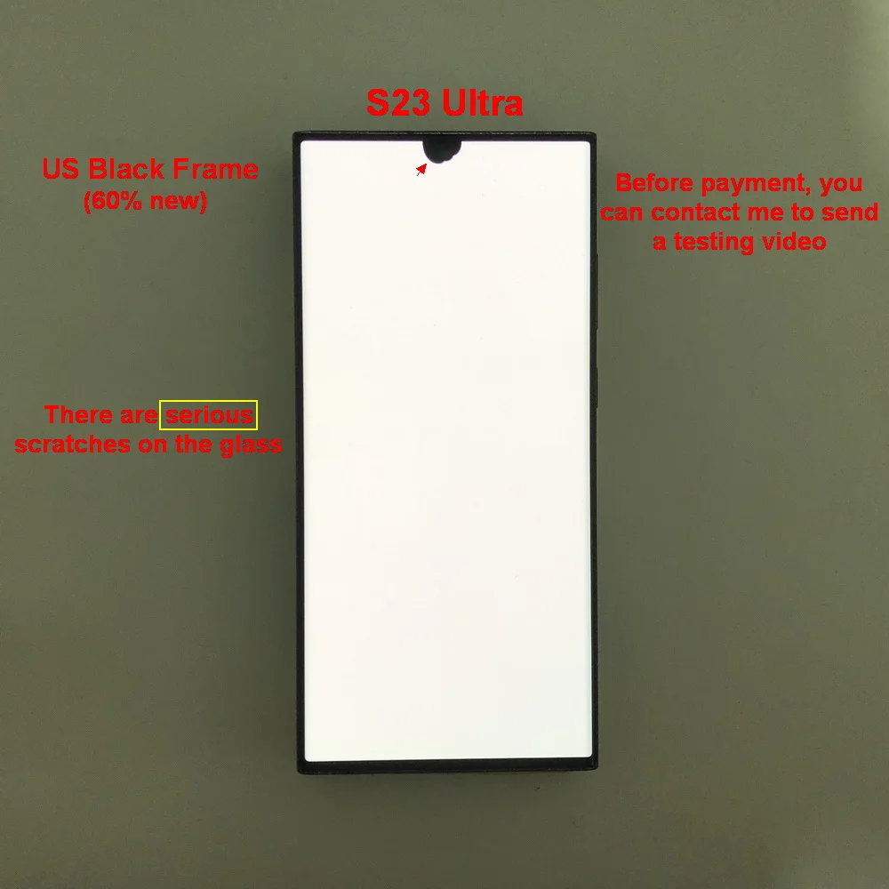Met gebreken Amoled Voor Samsung Galaxy S23 Ultra 5G Lcd S918B S918B/DS Display Touch Screen Digitizer montage 100% testen