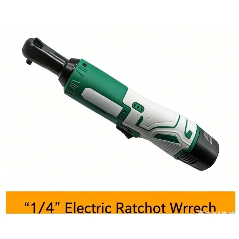 1/4 Inch Cordless Ratchet Wrench 90 Degree Angle Lithium Electric Right Angle Drill Quick Turning Maintenance Power Tool