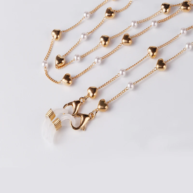 Imitatie Parel Masker Ketting Mode Toevallige Vrouwen Mannen Zonnebril Ketting Band Houder Anti-verloren Brillen Lanyard Ketting Sieraden