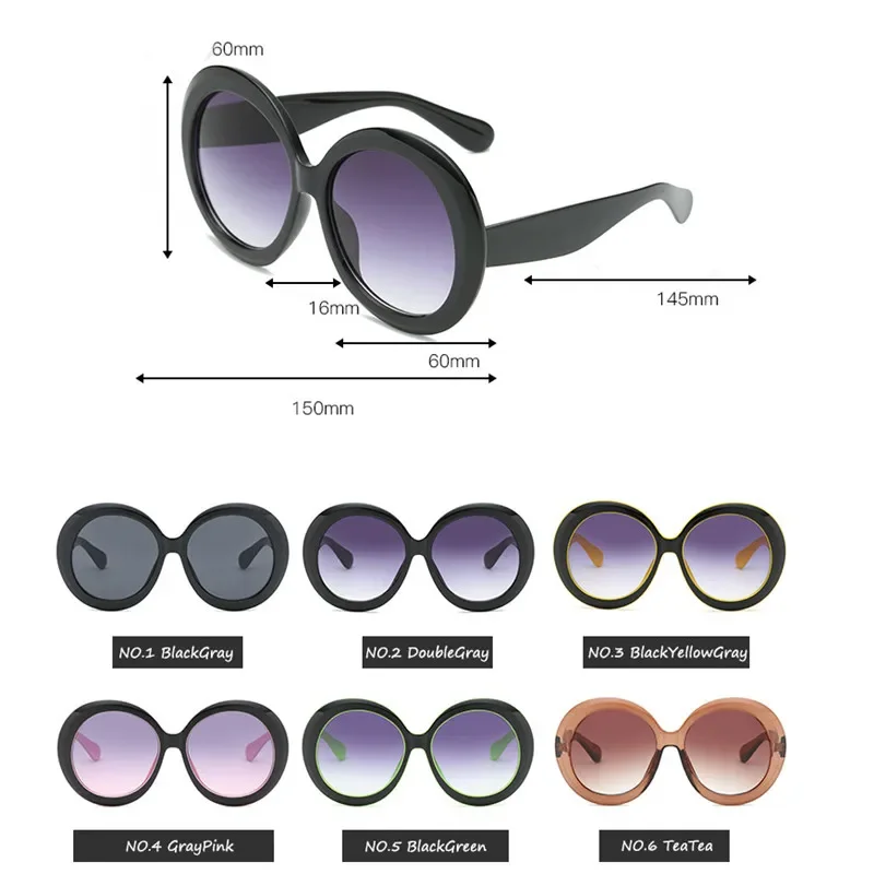 LeonLion 2023 Round Oversized Sunglasses Women Oval Sunglasses Women/Men Vintage Glasses for Women Luxury Oculos De Sol Gafas