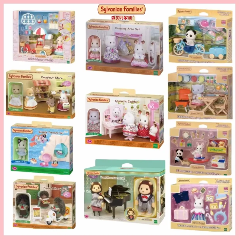 

New Sylvanian Families Anime Girl Figures Baby Series Figure Furniture Set Pvc Statue Model Doll Collection Ornaments Gifts Toys