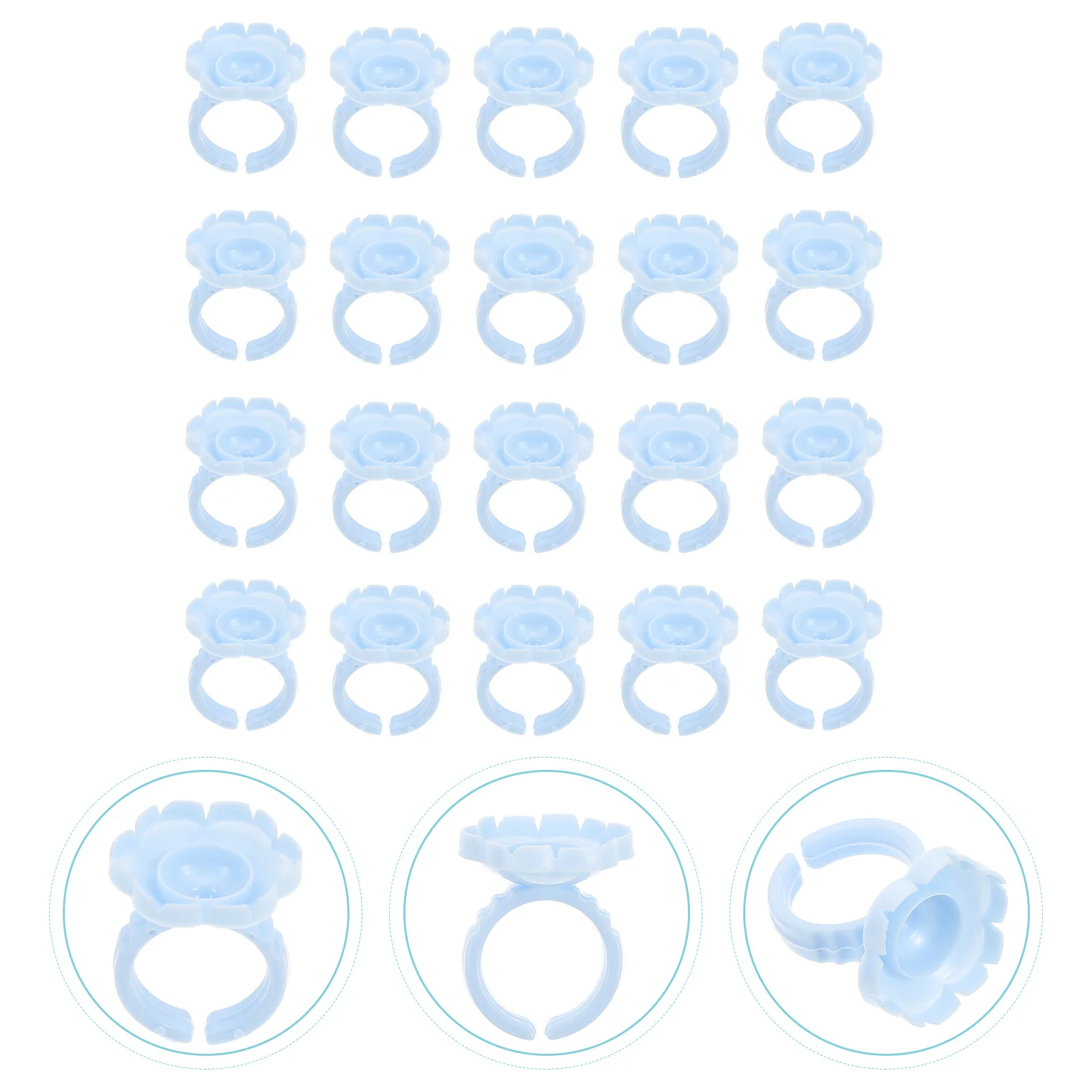 100 قطعة كأس الغراء رمش حلقة تصميم المهنية لاش تمديد أداة لصالون تجميل المنزل استخدام حامل الحاويات الغراء #5