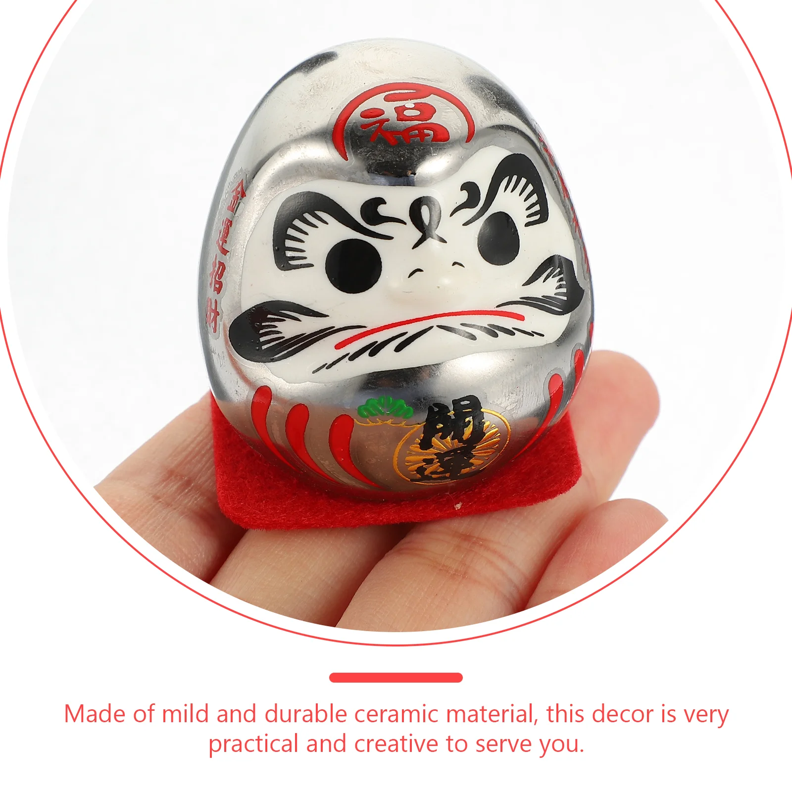 Dharma Eggs Japanese Decor Daruma for Car Statue Crafts Gift Ceramics Darma Wealth Figurine