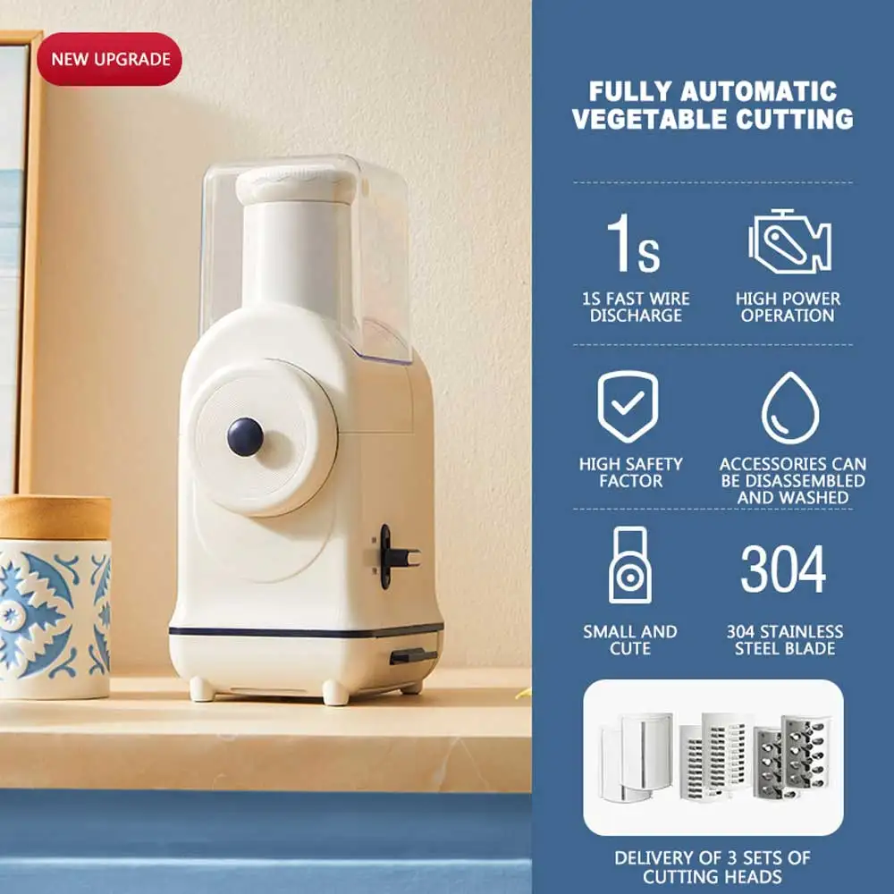 Cortador de verduras eléctrico, cocina multifuncional, trituradora de alimentos para el hogar, rebanador de patatas