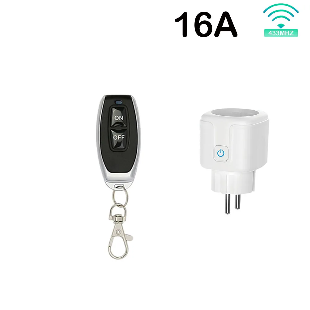 Drahtlose Smart Fernbedienung Steckdose Schalter 220V 4000W 16A EU FR Universal Stecker Fernbedienung EIN AUS Steckdosen für Beleuchtung