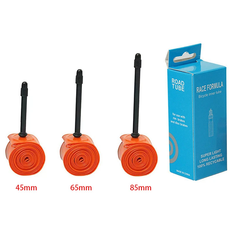 Ultralight Bike Inner Tube 700C Road Bicycle TPU Inner Tire 45/65/85mm Length French Valve Super Light Tube Bicycle Accessories