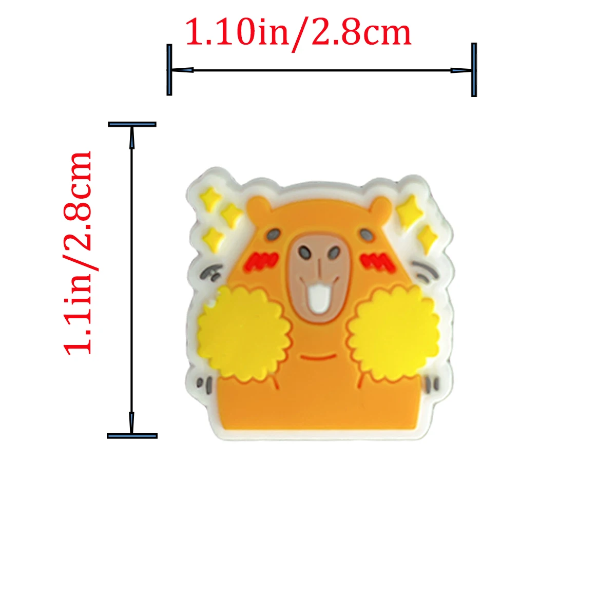 10Pcs Cute Capybara Shoe Charms Cartoon PVC capibara decorazioni per scarpe per braccialetti da polso, sandali con zoccoli, accessori per scarpe