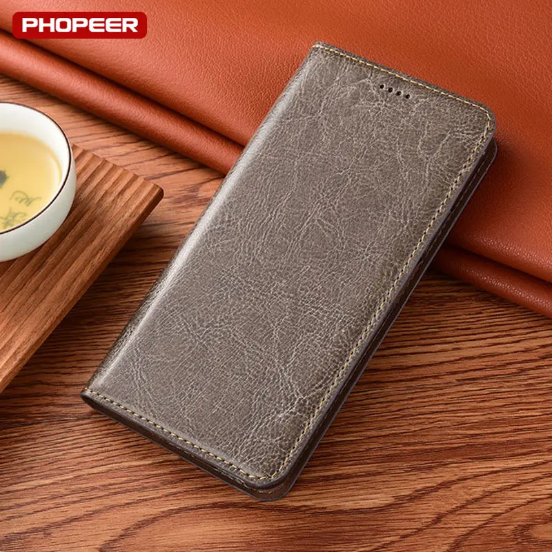 Luxury Genuine Leather Case For Huawei P50 P50E P40 P30 P20 P10 P9 P8 Lite Pro Plus Cases Retro Crazy Horse Wallet Flip Cover