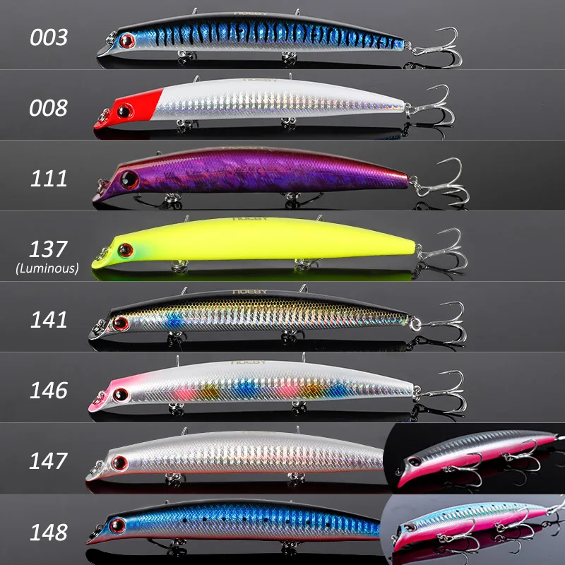 Señuelos lipless Noeby Sasuke minnows para lucio y lubina – Tipo flotante - imagen 4