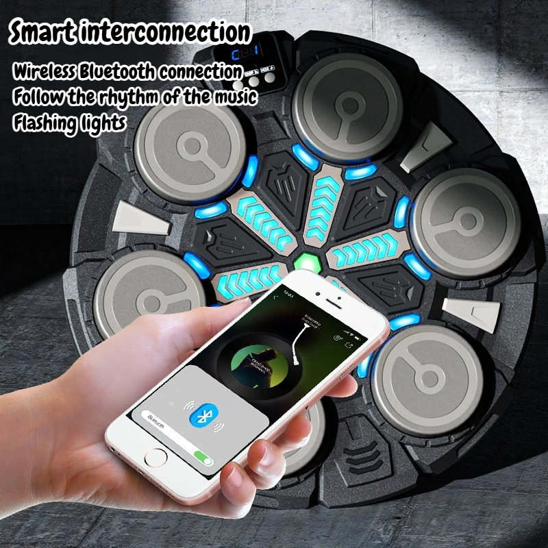 8 أنواع من آلة الملاكمة للموسيقى الذكية المثبتة على الحائط، متوفرة بتقنية البلوتوث تتميز تشغيل الموسيقى العاطفية والإضاءة الرائعة Ef #4