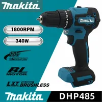Original Makita DDF487 Cordless Driver Drill Brushless Electric Impact Screwdriver Rechargeable Power Tool 18V With battery