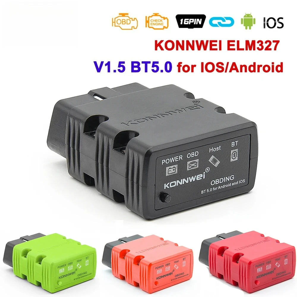 

KONNWEI KW902 ELM327 V1.5 OBD2 сканер Bluetooth 5,0 для IOS Android ODB2 OBD 2 авто диагностические инструменты PK Vgate